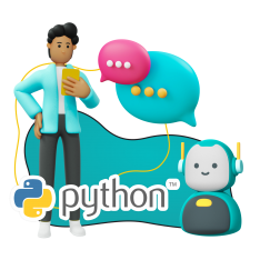 Умный чат-бот на Python - КИБЕРшкола программирования для детей, компьютерные курсы для школьников, начинающих и подростков - KIBERone г. Казань